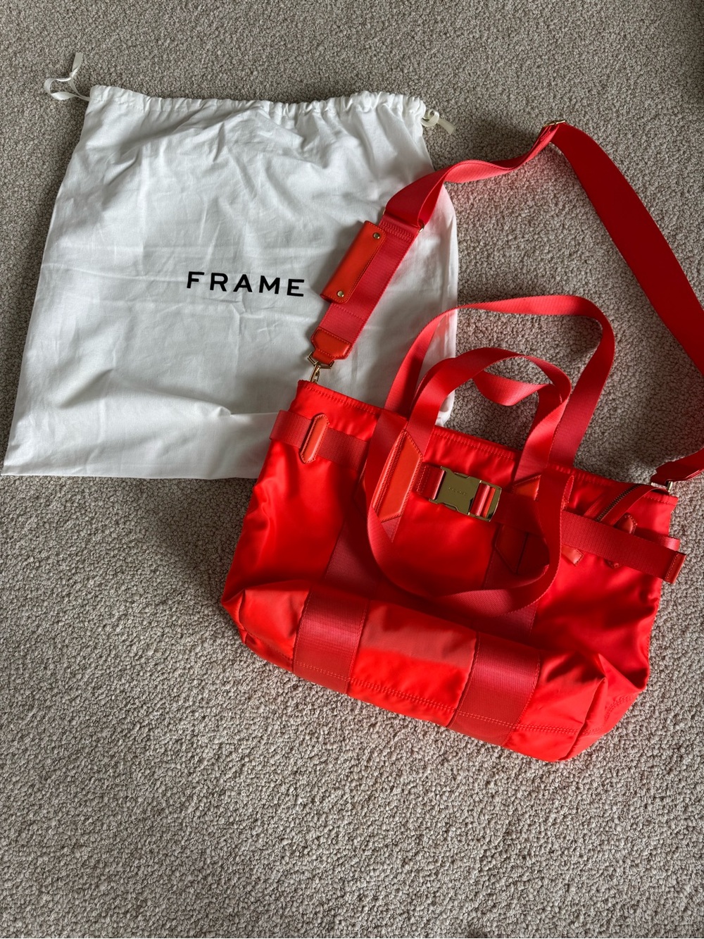 Frame Medium Le California Tote in Orange